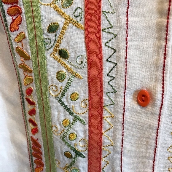 Coldwater Creek linen blend Button up Large - Picture 5 of 7